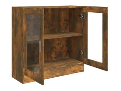 Vitrina* Vitrine 82,5x30,5x80 cm derivados de madeira carvalho fumado PT522154 Castanho