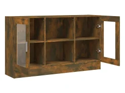 Vitrina* Vitrine 120x30,5x70 cm derivados de madeira carvalho fumado PT189152 Castanho