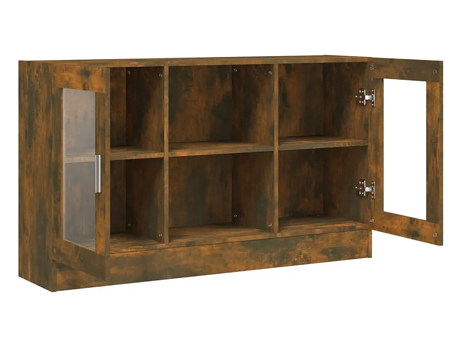 Vitrina* Vitrine 120x30,5x70 cm derivados de madeira carvalho fumado PT189152 Castanho