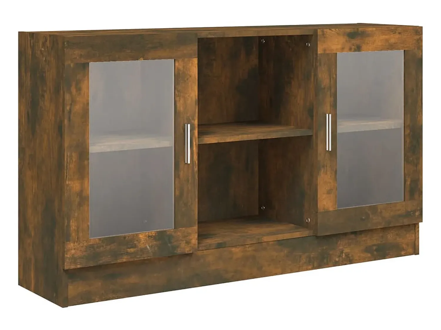 Vitrina* Vitrine 120x30,5x70 cm derivados de madeira carvalho fumado PT189152 Castanho