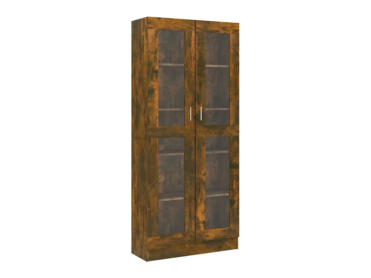 Vitrina*vidaxl Vitrine 82,5x30,5x185 cm derivados de madeira carvalho fumado Castanho