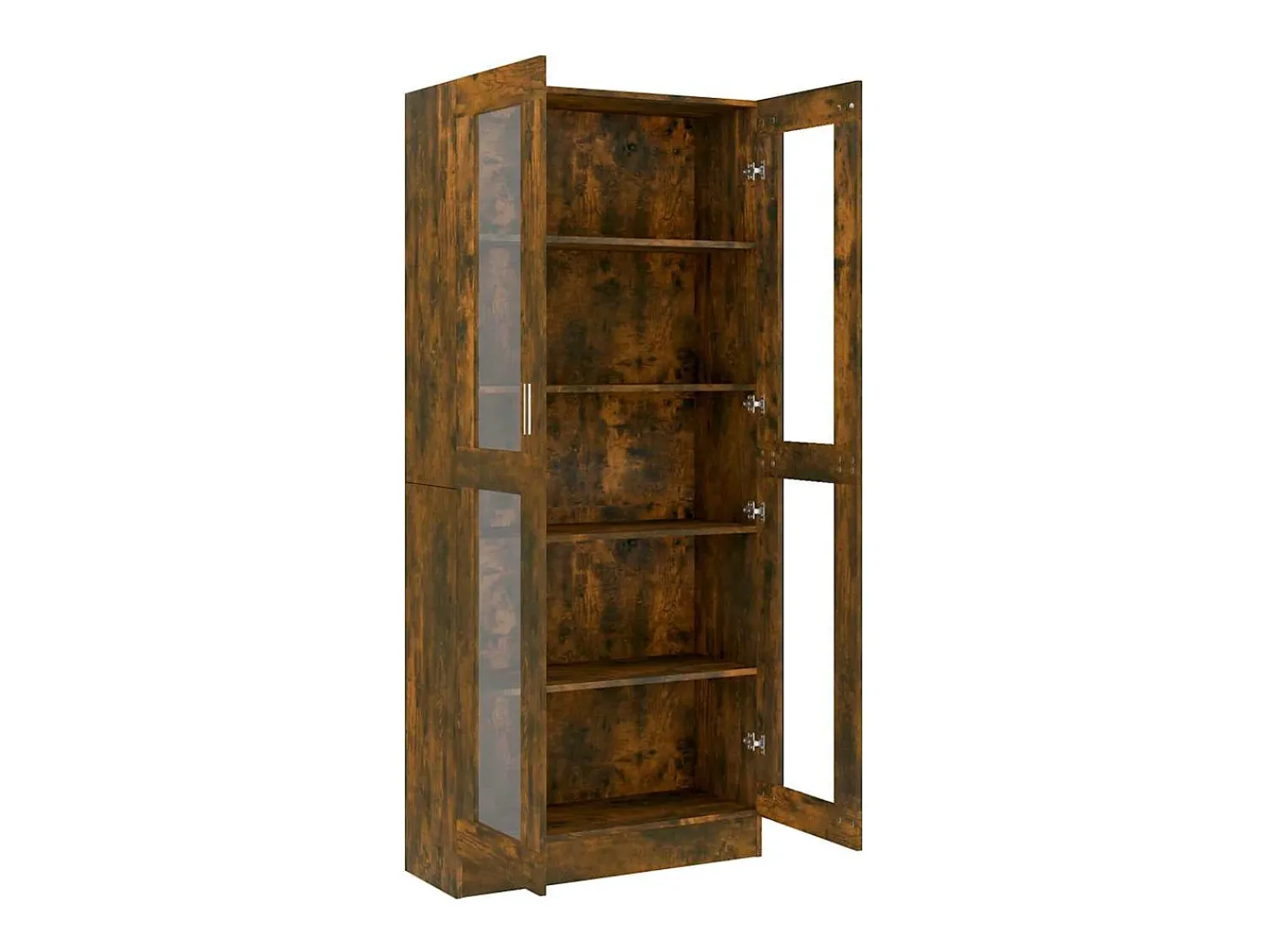 Vitrina*vidaxl Vitrine 82,5x30,5x185 cm derivados de madeira carvalho fumado Castanho