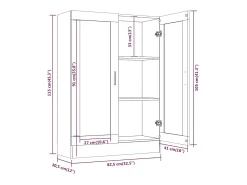 vidaxl Vitrine 82,5x30,5x115 cm derivados de madeira sonoma^ Vitrina