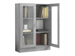 vidaxl Vitrine 82,5x30,5x115 cm derivados de madeira sonoma^ Vitrina