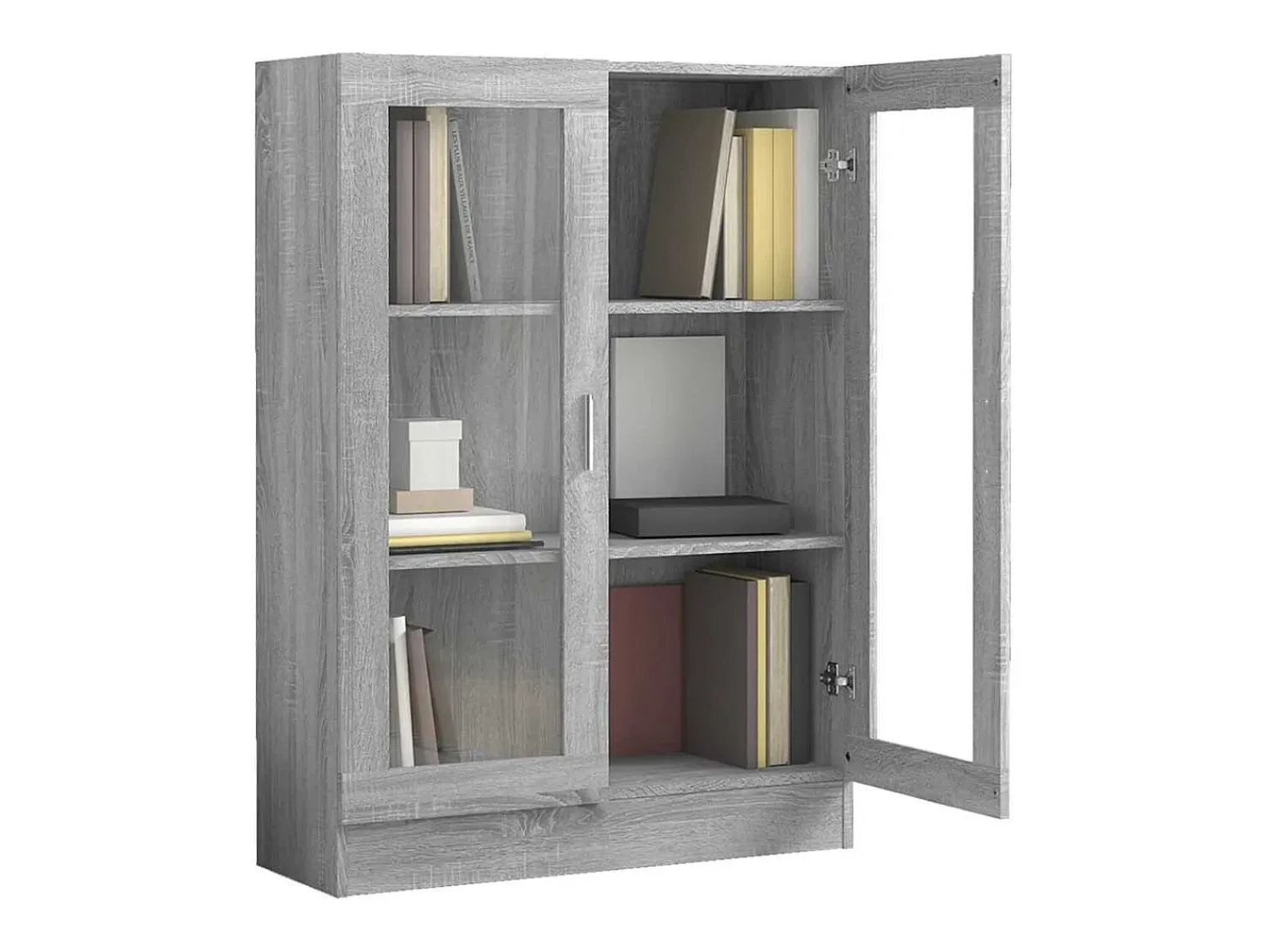 vidaxl Vitrine 82,5x30,5x115 cm derivados de madeira sonoma^ Vitrina