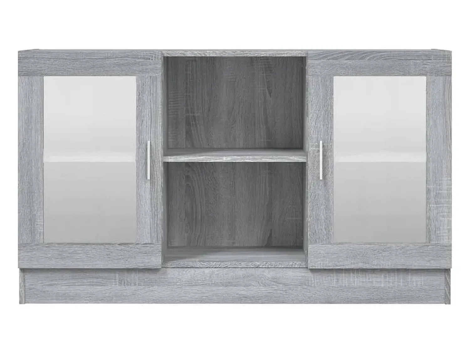 Vitrina| Vitrine 120x30,5x70 cm derivados de madeira sonoma PT654606 Cinzento
