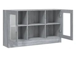 Vitrina| Vitrine 120x30,5x70 cm derivados de madeira sonoma PT654606 Cinzento