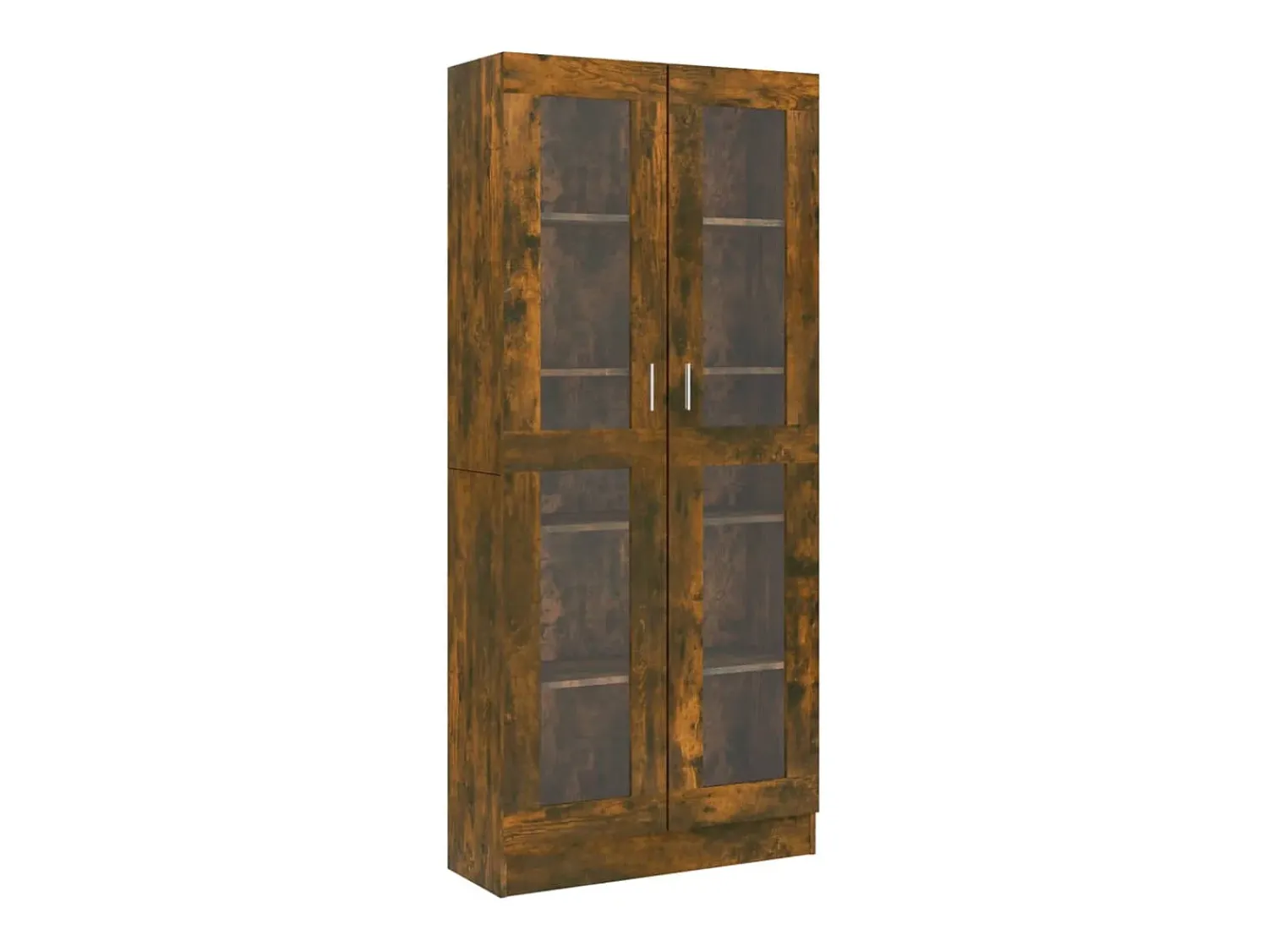 Vitrina| Vitrine 82,5x30,5x185,5 cm derivados de madeira carvalho fumado PT359749 Castanho