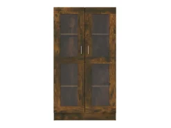 Vitrina* Vitrine 82,5x30,5x150 cm derivados de madeira carvalho fumado PT346945 Castanho