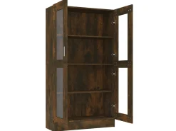 Vitrina* Vitrine 82,5x30,5x150 cm derivados de madeira carvalho fumado PT346945 Castanho