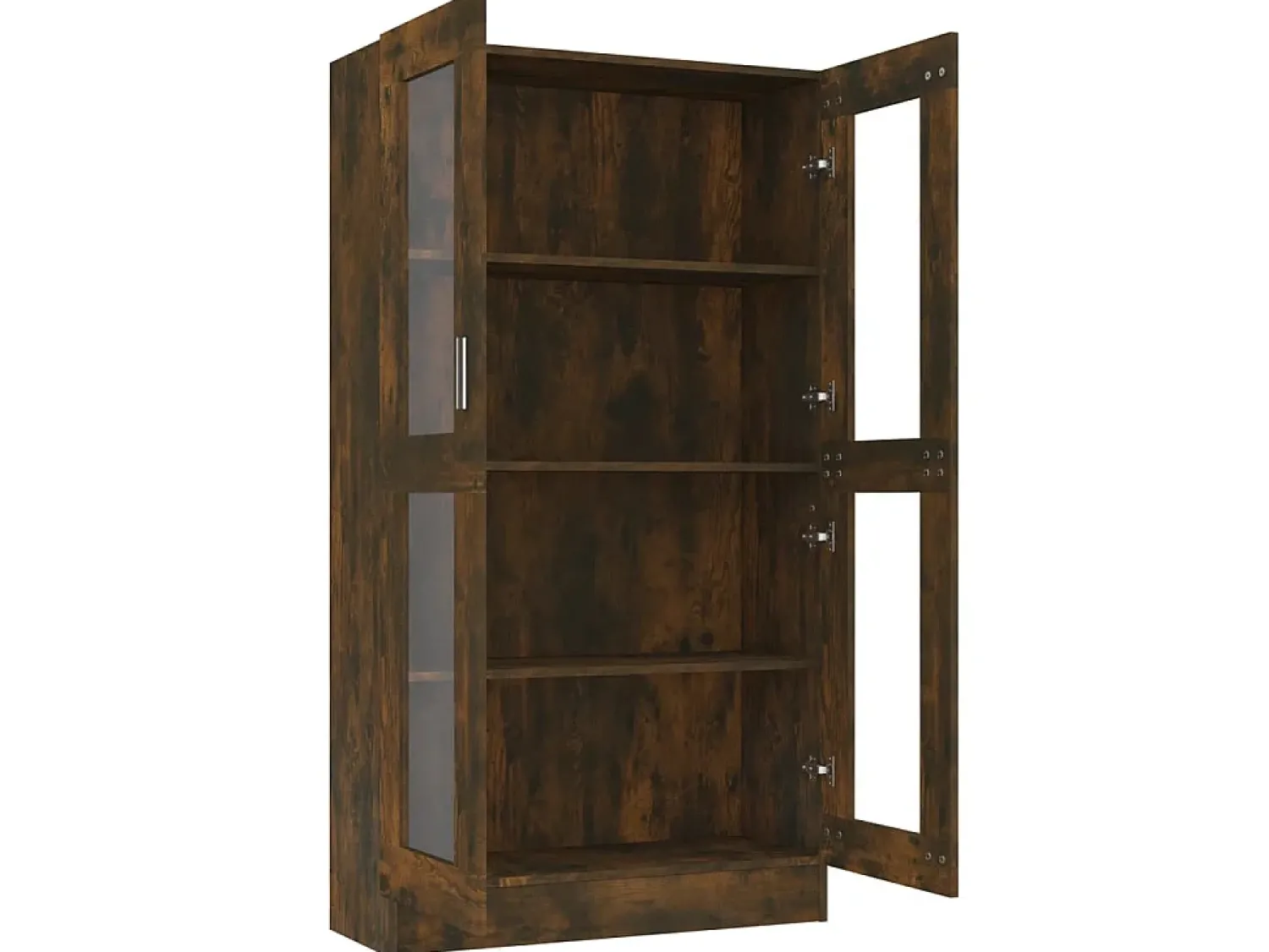 Vitrina* Vitrine 82,5x30,5x150 cm derivados de madeira carvalho fumado PT346945 Castanho