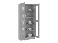 Clearance vidaxl Vitrine 82,5x30,5x185 cm derivados madeira sonoma Cinzento