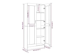 Clearance vidaxl Vitrine 82,5x30,5x185 cm derivados madeira sonoma Cinzento