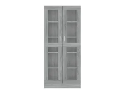 Vitrine 82,5x30,5x185,5 cm derivados madeira sonoma PT760746^ Vitrina