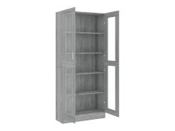 Vitrine 82,5x30,5x185,5 cm derivados madeira sonoma PT760746^ Vitrina