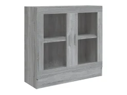 Hot Vitrine 82,5x30,5x80 cm derivados madeira sonoma PT458055 Cinzento