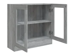 Hot Vitrine 82,5x30,5x80 cm derivados madeira sonoma PT458055 Cinzento