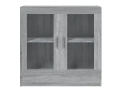 Hot Vitrine 82,5x30,5x80 cm derivados madeira sonoma PT458055 Cinzento