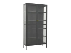 vidaxl Vitrine 90x40x180 cm vidro temperado e aço antracite^ Vitrina