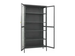 vidaxl Vitrine 90x40x180 cm vidro temperado e aço antracite^ Vitrina