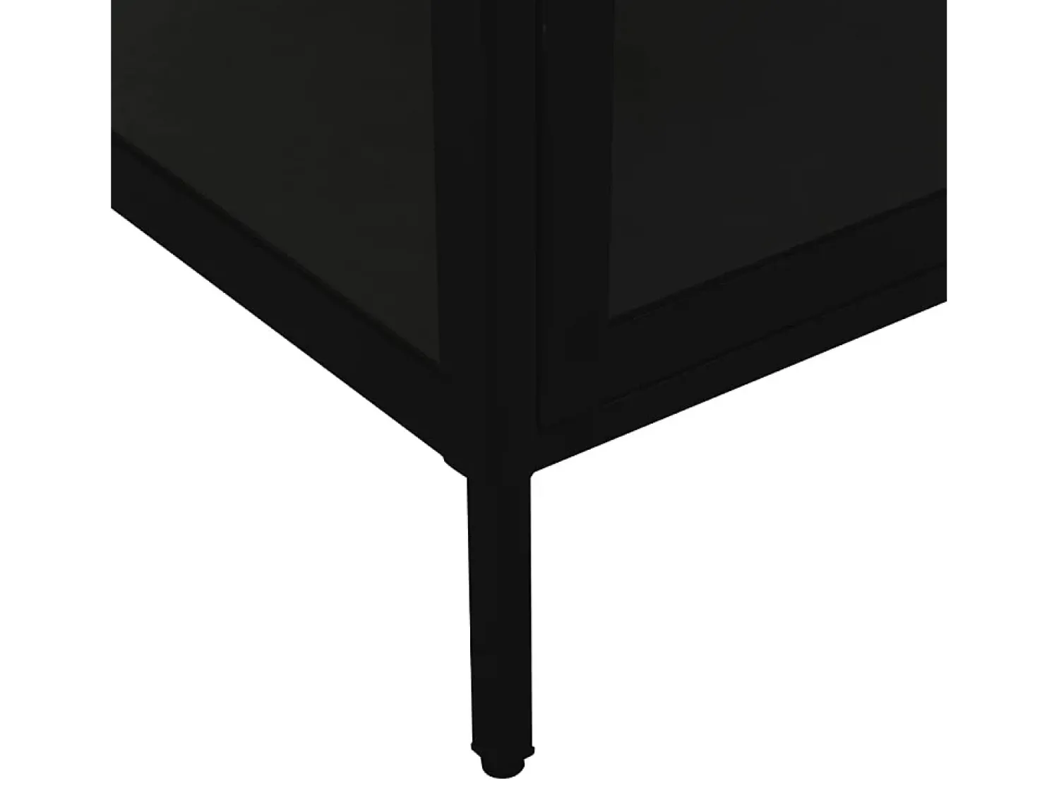 New vidaxl Vitrine 90x40x180 cm vidro temperado e aço Preto