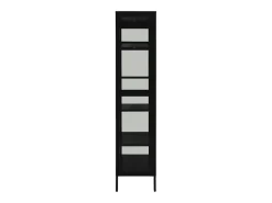 New vidaxl Vitrine 90x40x180 cm vidro temperado e aço Preto
