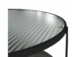 Mesa De Apoio*Dorel Home Wainwright | Mesa de apoio em vidro e 1 prateleira em Black Oak Look Preto