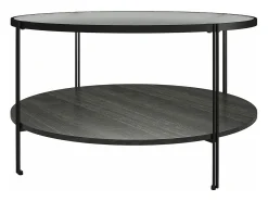 Mesa De Apoio*Dorel Home Wainwright | Mesa de apoio em vidro e 1 prateleira em Black Oak Look Preto