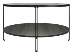 Mesa De Apoio*Dorel Home Wainwright | Mesa de apoio em vidro e 1 prateleira em Black Oak Look Preto