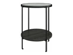 Hot Dorel Home Wainwright | Mesa de apoio redonda em Carvalho Preto