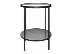 Hot Dorel Home Wainwright | Mesa de apoio redonda em Carvalho Preto