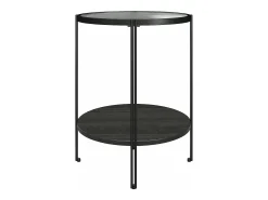 Hot Dorel Home Wainwright | Mesa de apoio redonda em Carvalho Preto