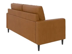 Sofá|Dorel Home Wainwright | Sofá 3 lugares em pele sintética Camel Castanho