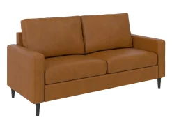 Sofá|Dorel Home Wainwright | Sofá 3 lugares em pele sintética Camel Castanho