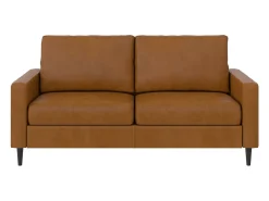 Sofá|Dorel Home Wainwright | Sofá 3 lugares em pele sintética Camel Castanho
