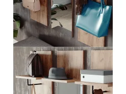 Móvel De Entrada*Vicco Wandgarderobe carvalho goldkraft 36x21.6x135 siri Natural escuro