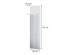 Cabide De Pé|Vicco Wandgarderobe 36x21.6x135 siri Branco