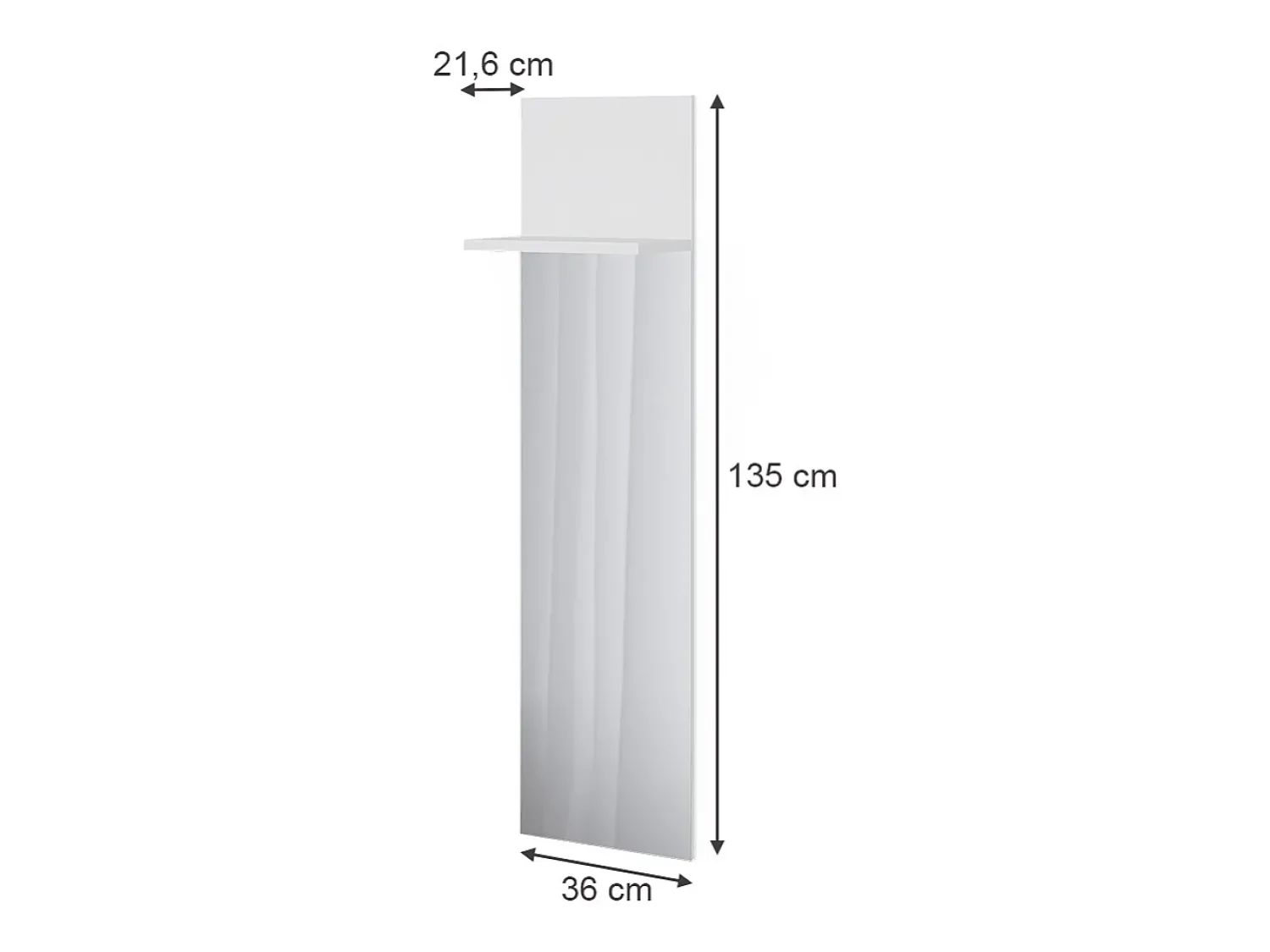 Cabide De Pé|Vicco Wandgarderobe 36x21.6x135 siri Branco