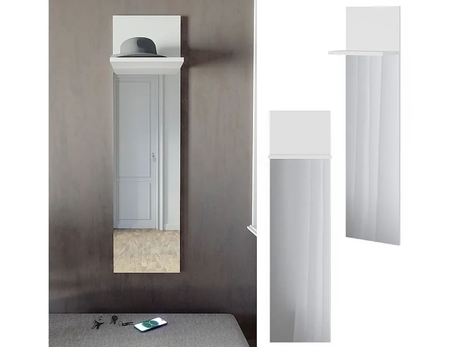Cabide De Pé|Vicco Wandgarderobe 36x21.6x135 siri Branco