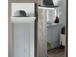Cabide De Pé|Vicco Wandgarderobe 36x21.6x135 siri Branco