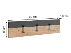 Vicco Wandgarderobe carvalho antracite/goldkraft 60x1.6x15 orlando^ Cabide De Pé