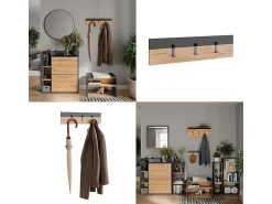 Vicco Wandgarderobe carvalho antracite/goldkraft 60x1.6x15 orlando^ Cabide De Pé
