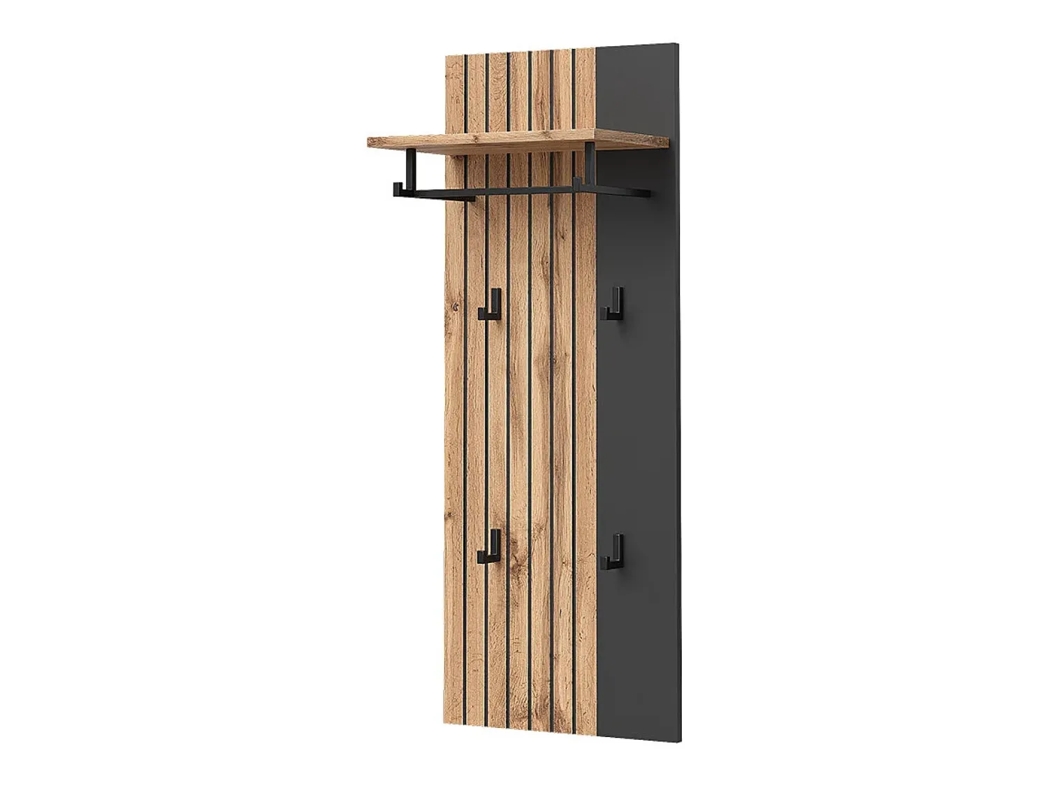 Clearance Vicco Wandgarderobe carvalho wotan 43x26.6x110 amber Natural escuro