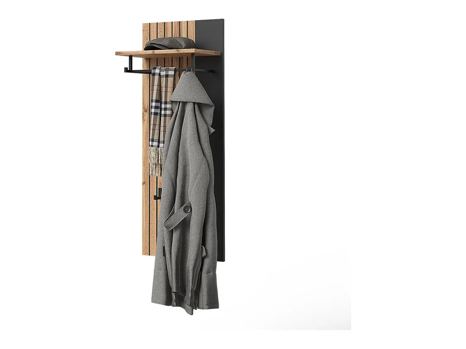 Clearance Vicco Wandgarderobe carvalho wotan 43x26.6x110 amber Natural escuro