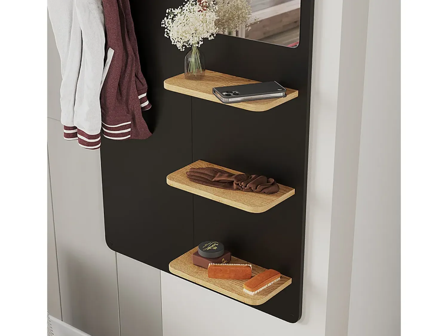 Cabide De Pé|Vicco Wandgarderobe /carvalho 70x15x150 jochen Preto