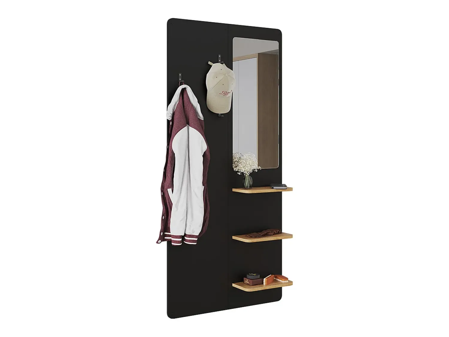 Cabide De Pé|Vicco Wandgarderobe /carvalho 70x15x150 jochen Preto