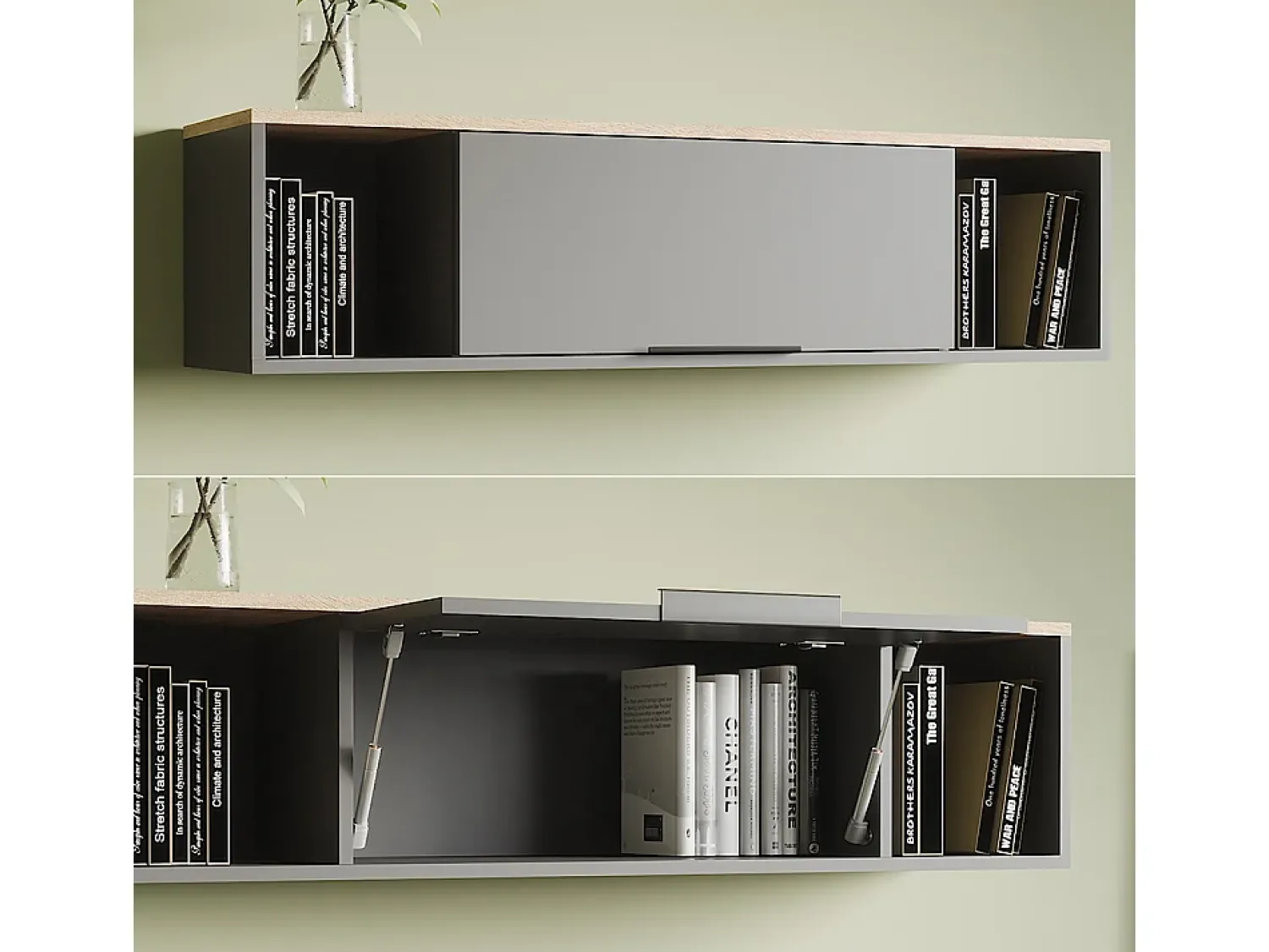 Vicco Wandregal antracite/sonoma 120x30x30 betti Cinza antracite