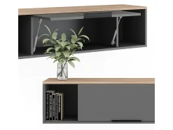Vicco Wandregal antracite/sonoma 120x30x30 betti Cinza antracite