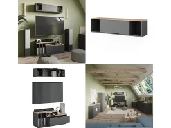 Vicco Wandregal antracite/sonoma 120x30x30 betti Cinza antracite