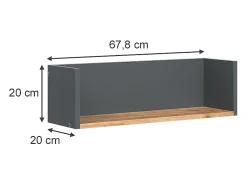 Vicco Wandregal carvalho antracite/goldkraft 67.8x20x20 viktor^ Prateleira